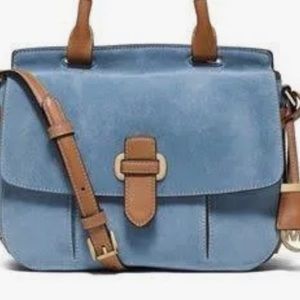 Michael Kors Large Suede Saddle Bag